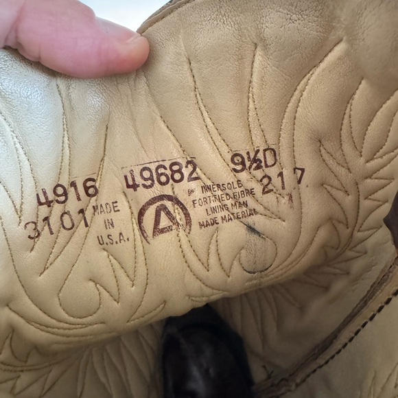 Vintage men’s Acme brown western cowboy boots size 9.5D - Picture 12 of 12